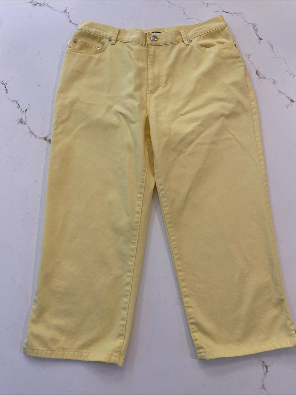 Vintage Ralph Lauren Shorts Women’s Size 10 Yellow Capri Ankle Pants 100% Cotton